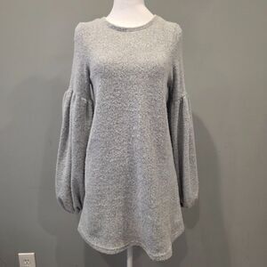 Selfie Leslie Boutique Gray Knit Mini Dress, Sz Sm. Whimsygoth Fairy Grunge Punk